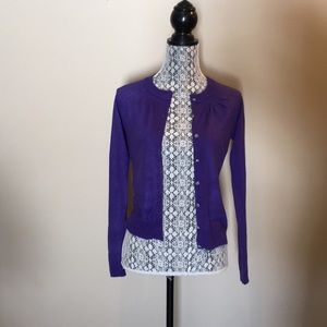 New York & Company Purple Cardigan (S)